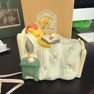 Vintage Bedside Lamp with Bear and Book